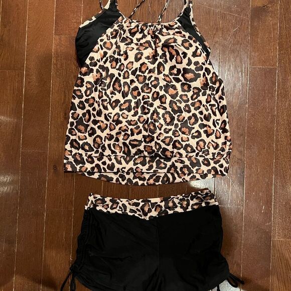 Women’s Two Piece Cheetah Print Bathing Suit - Picture 7 of 10